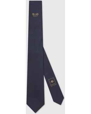 Gucci Silk Jacquard Tie - Blue