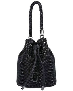 Marc Jacobs The Rhinestone Embellished Mini Bucket Bag - Black