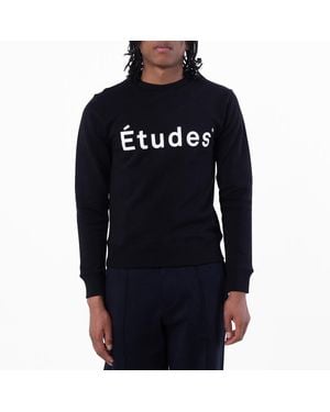 Etudes Studio Story Logo Embroidered Sweatshirt - Blue