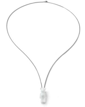 Baccarat Crystal Bear-Necklace - Metallic