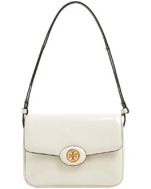 Tory Burch Robinson Leather Shoulder Bag - Metallic