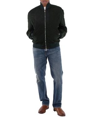 Burberry Quilted Long Sleeve Bomber Jacket - Green