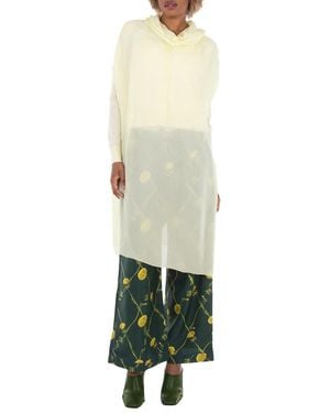 Burberry Drawstring Hood Silk Dress - Green