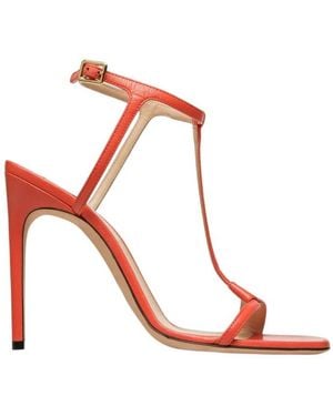 Bally Natalia Strappy Leather Sandals, Brand Size 37 Us - Red