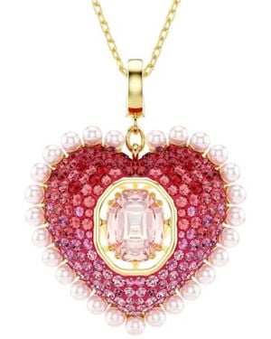 Swarovski Idyllia Heart Pendant Necklace - Pink
