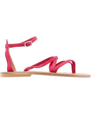 K. Jacques Epicure Strappy Flat Sandals, Brand Size 39 Us - Pink