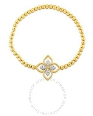 Roberto Coin 18K .16Ctw Flower Bracelet - Metallic
