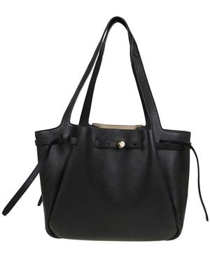 Tory Burch Romy Pebbled Tote - Black