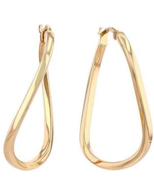 Roberto Coin Oro Classic Oval Twisted Hoop Earrings - Metallic