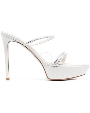 Gianvito Rossi Cannes 85 Platform Sandals - White