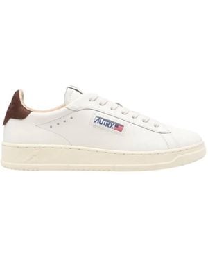 Autry Dallas Leather Low-Top Trainers, Brand Size 40 Us - White