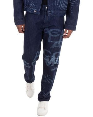 A_COLD_WALL* A Cold Wall Lasered-Logo Cotton Jeans - Blue