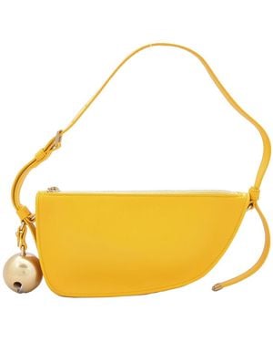 Burberry Shield Bell Charrm Mini Leather Shoulder Bag - Yellow