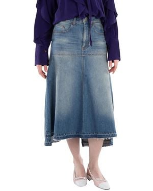 Victoria Beckham Patched Denim Skirt, Brand Size 6 (Us - Blue