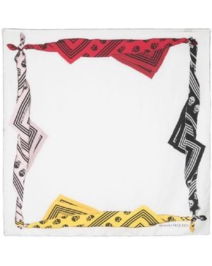 McQueen Graphic-Print Silk Scarf - Multicolour