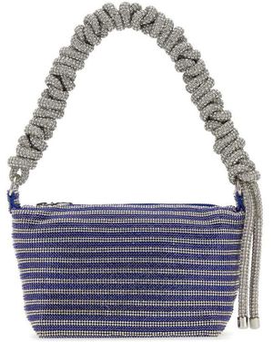 Kara Two-Tone Rhinestones Handbag - Blue