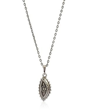 Roberto Cavalli Antique Tone Eye Pendant Necklace - Metallic