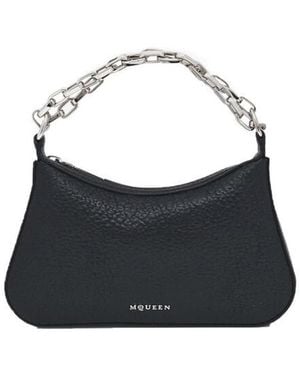McQueen Mini T-Buckle Clutch Bag - Black