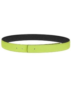 Ferragamo Reversible Dual Tone Embossed Strap - Green