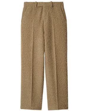 Burberry Linen Wool Blend Tailored Trousers, Brand Size 48 Waist - Natural