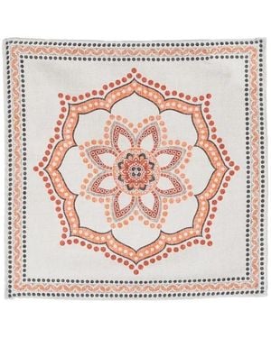 Brunello Cucinelli Cream And Patterned Pocketsquare, One Size - Pink