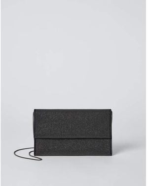 Brunello Cucinelli Ultra Ottone Finish Crossbody Bag - Black