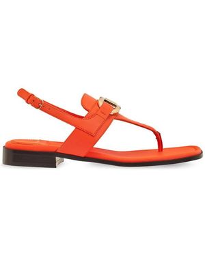Ferragamo Ferragamo Pumpkin Flip Flops Sandals - Red