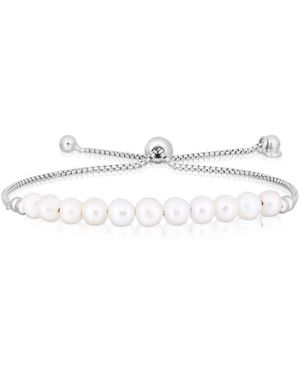 Tresorra Sterling Pearl Friendship Bracelet - Metallic