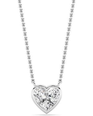 Mure And Co 1Ctw Heart Shape Lab Grown Diamond (F/Vs Pendant Necklace - Metallic