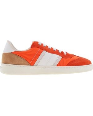 Ferragamo Dioniso Panelled Low-Top Trainers - Red