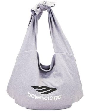 Balenciaga Heather New Jersey Hobo Bag - Blue