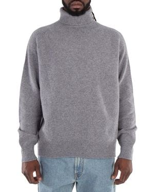 BOSS Long Sleeve Wool Sweater - Grey