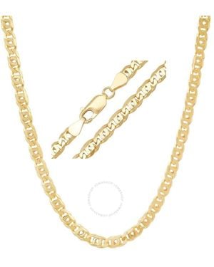 Kylie Harper Thick/heavy Italian 14k Gold Over Silver Tiger Eye Chain Necklace - Metallic