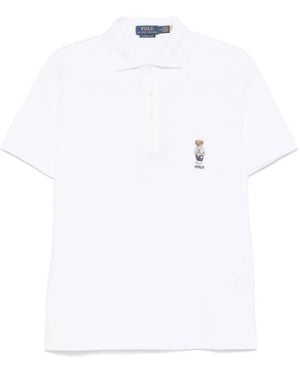 Polo Ralph Lauren Classic Fit Polo Bear Mesh Polo Shirt - White