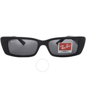 Ray-Ban Teru Bio Based Dark Grey Rectangular Sunglasses Rb4425 667787 54 - Multicolour