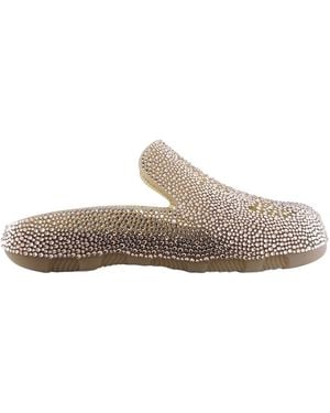 Burberry Crystal-Embellished Stingray Clogs, Brand Size 42 Us - Natural