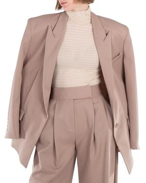 The Attico Glen Oversize Blazer Jacket - Brown