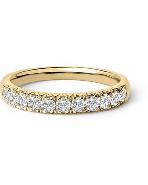 Haus of Brilliance 14K 1/2 Cttw Round Diamond 11 Stone Classic Band - Metallic