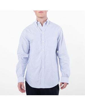 Bally Striped Long-Sleeved Cotton Shirt, Brand Size 48 Us - Blue