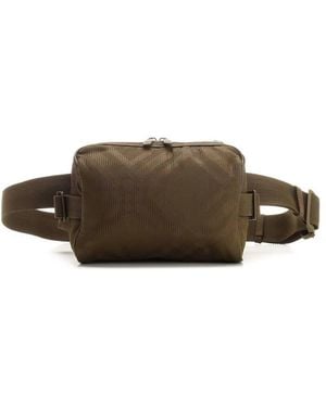 Burberry Chequered Zipped Belt Bag - Brown