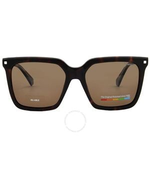 Polaroid Polarized Bronze Square Sunglasses Pld4115sx 0086/sp 54 - Brown