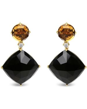 Haus of Brilliance 18k Yellow Gold 1/5 Cttw Diamond With Round Yellow Citrine - Multicolour