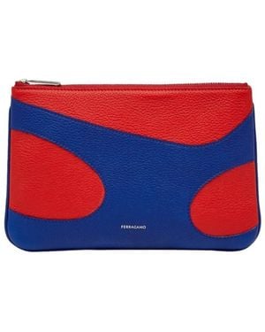 Ferragamo Panelled Design Smartphone Case - Red