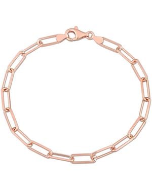 Amour 5Mm Diamond Cut Paperclip Chain Bracelet - Metallic