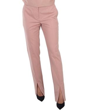 Tibi Toffee Wool-Blend Cassius Suiting Slim Trousers - Pink