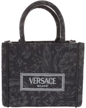 Versace Barocco Athena Tote Bag - Black