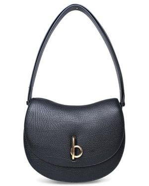 Burberry Medium Rocking Horse Leather Bag - Black