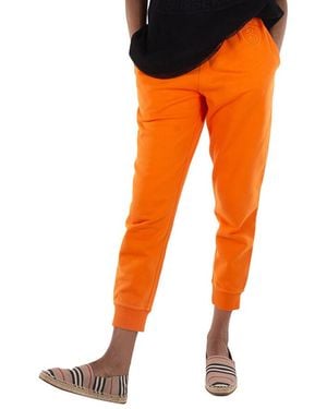 Burberry Cotton Embroidered Logo Patch Joggers - Orange