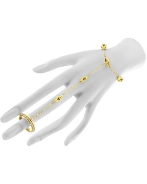 Haus of Brilliance 14K 1/4 Cttw Diamond Ring And Bracelet Hand Chain (G-H Si1-Si2 - White