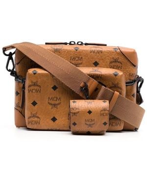 MCM Soft Berlin Multifunction Crossbody - Brown